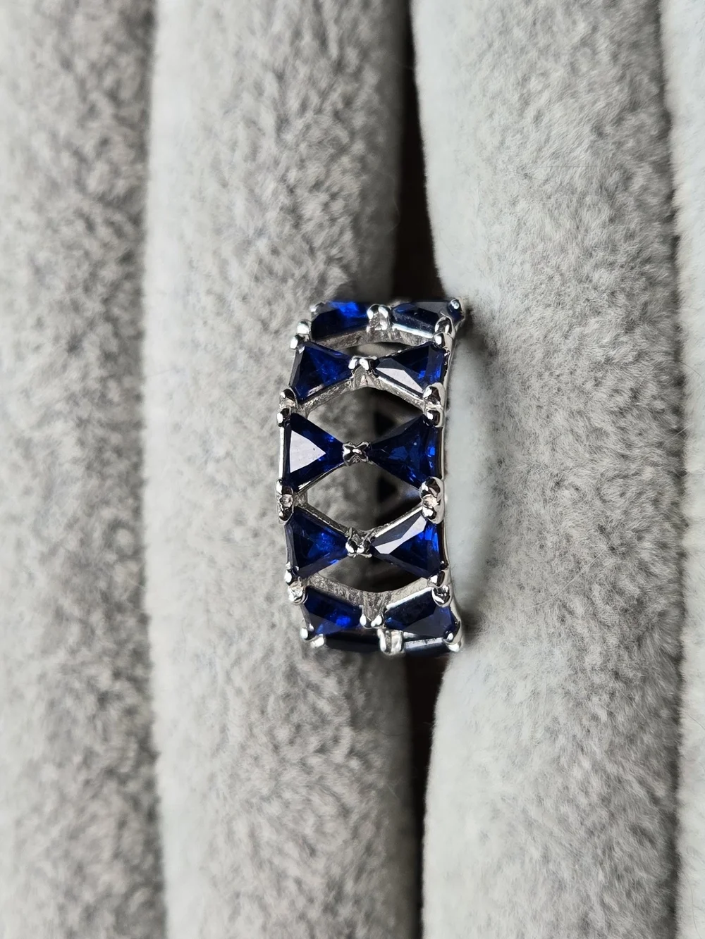 Size 6 Bomb Party Septembe Cubic Zirconia Kaleidoscope Of Sparkle Rhodium Plated